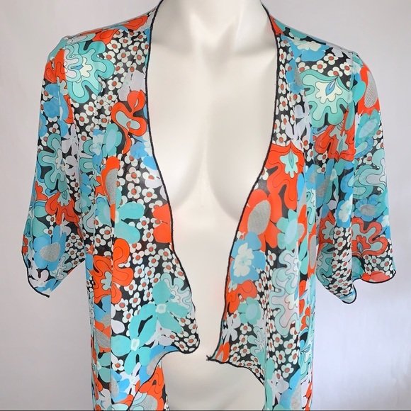 LuLaRoe Shirley Floral Kimono Duster Dress - Picture 5 of 11